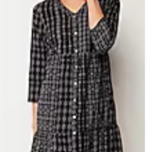 J. Jill Black and White  Dress Pure Jill button down dress. NWT size Large Tall